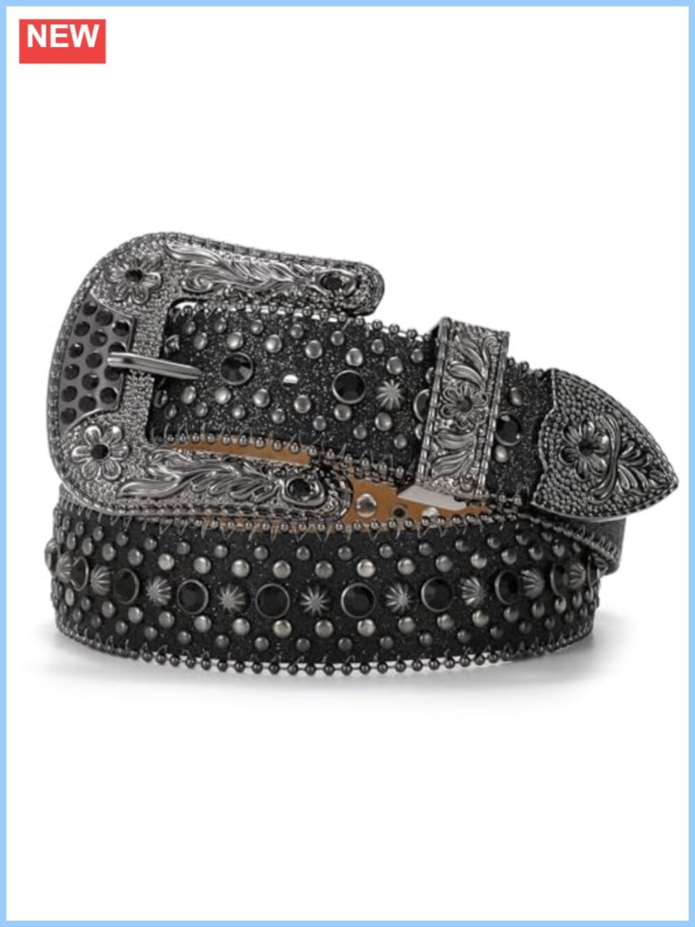Rhinestone Belt Western Cowboy Bling Goth for Jeans